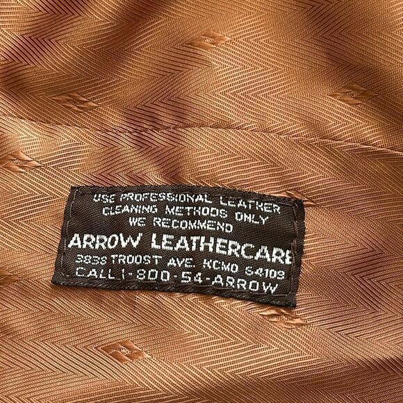 Vintage 80's Remy Men’s Buttery Soft Leather Bomber Jacket Brown Size 42 - Picture 16 of 16